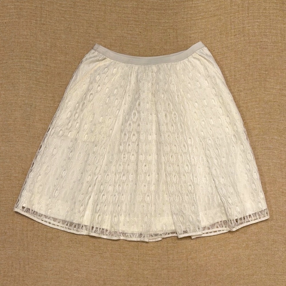 Maeve White Lace‎ Skirt with Pockets
